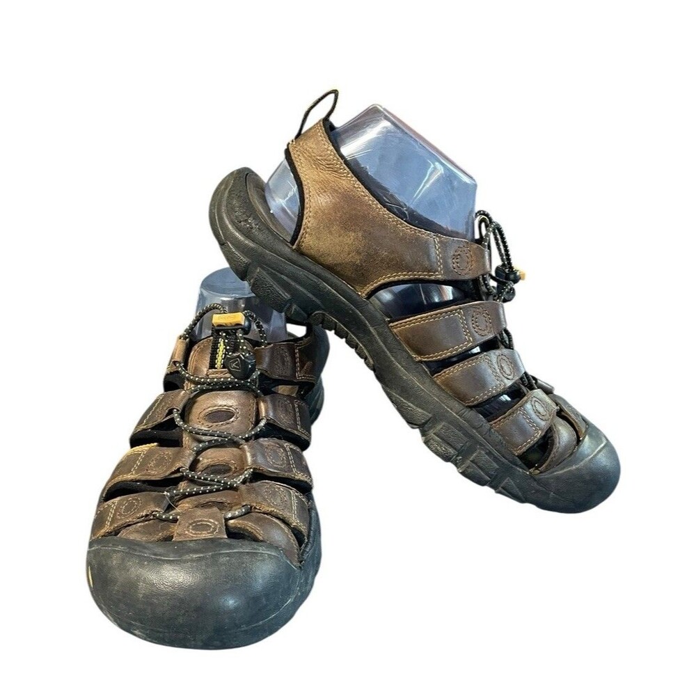 KEEN Men's Newport‎ Brown Leather Hiking Water Fisherman Sandals Size 10
